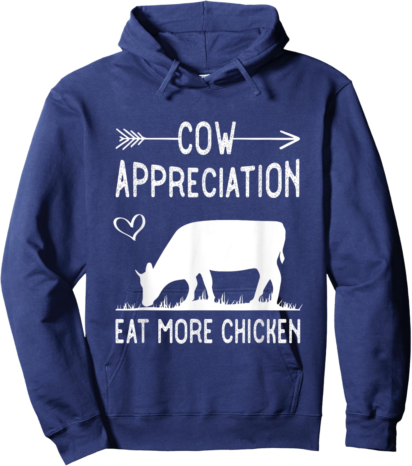Cow appreciation eat more chicken funny Gift cows Hoodie - Hoodie | Navy