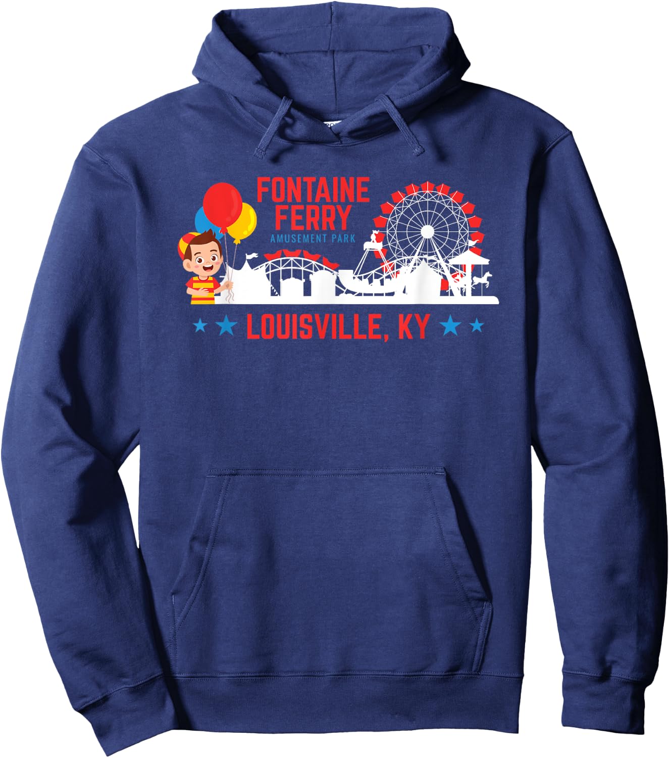 Louisville Park Fountain Fontaine Ferry Hoodie - Hoodie | Navy