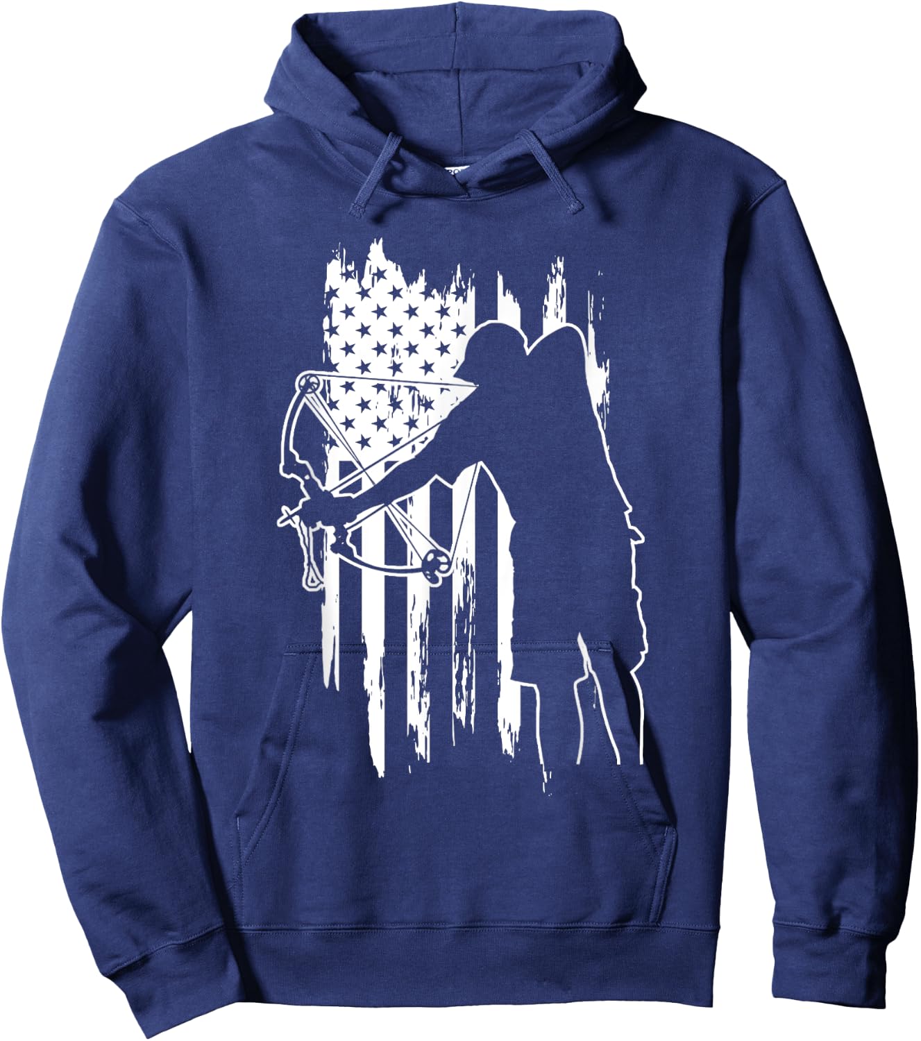 Dad bowfishing Archer American Flag Vintage great Gift Hoodie - Hoodie | Navy