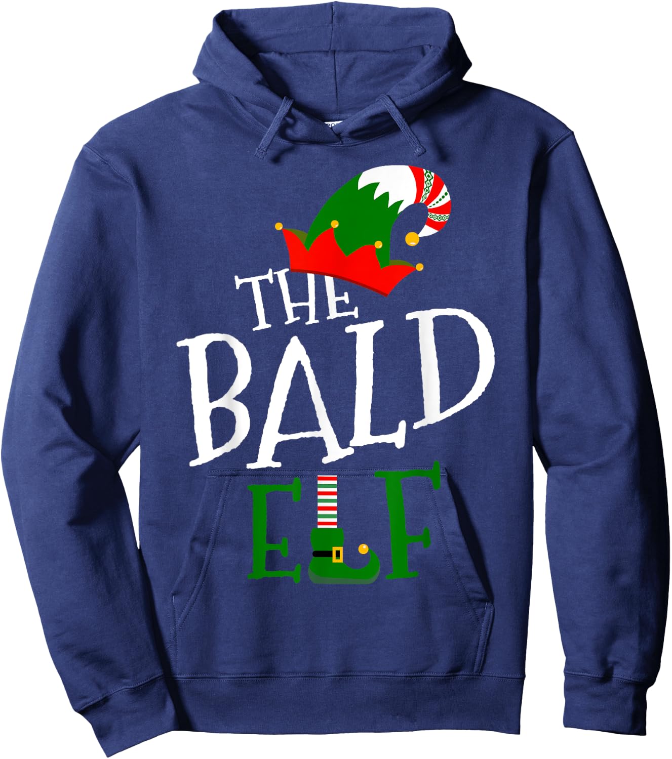 The Bald Elf Family Matching Group Gift Christmas Costume Hoodie - Hoodie | Navy