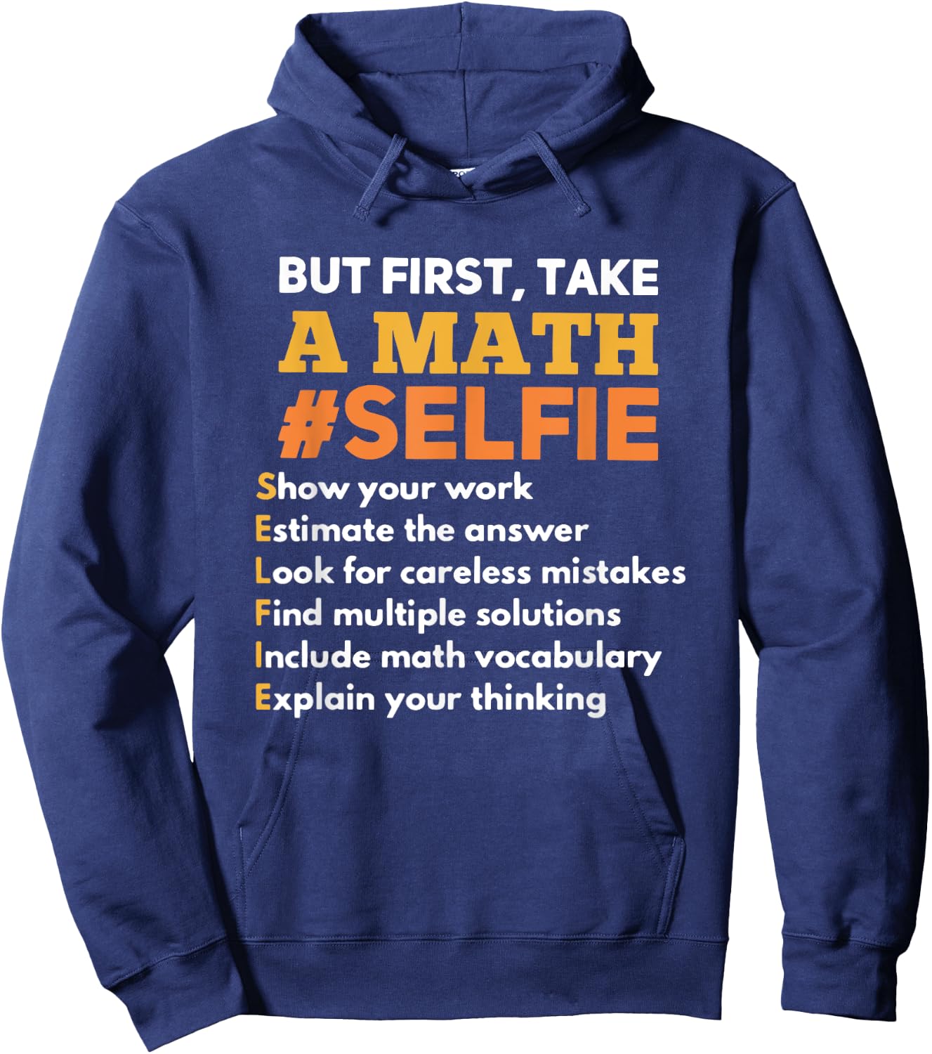 Funny Math Teacher Gift A Math Nerd Men Women Hoodie - Hoodie | Navy