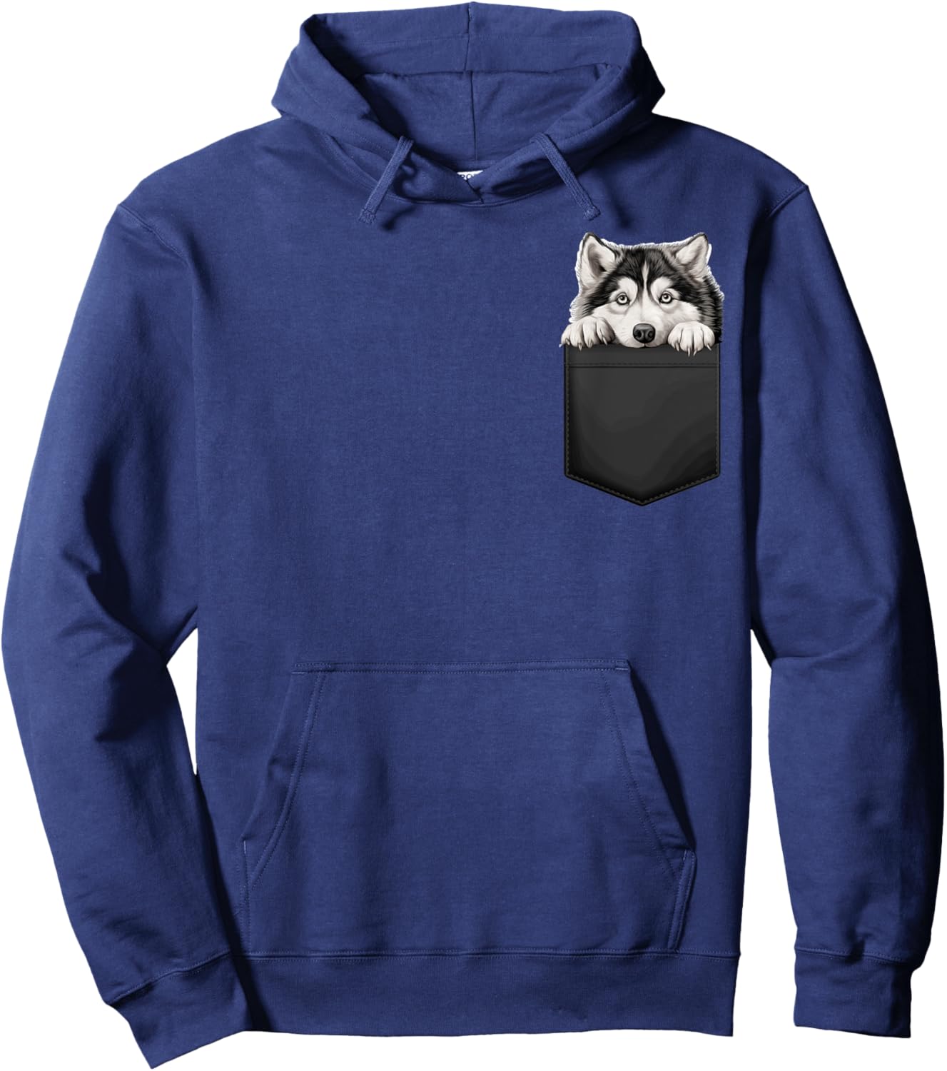 Alaskan Malamute Puppy Dog In Pocket Cute Pet Lover Hoodie - Hoodie | Navy