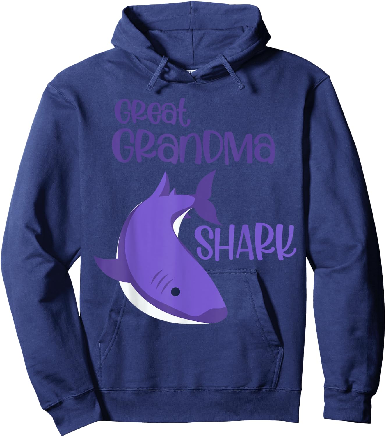 Mother's Day Funny Humor For Great Grandma Shark Hoodie - Hoodie | Navy