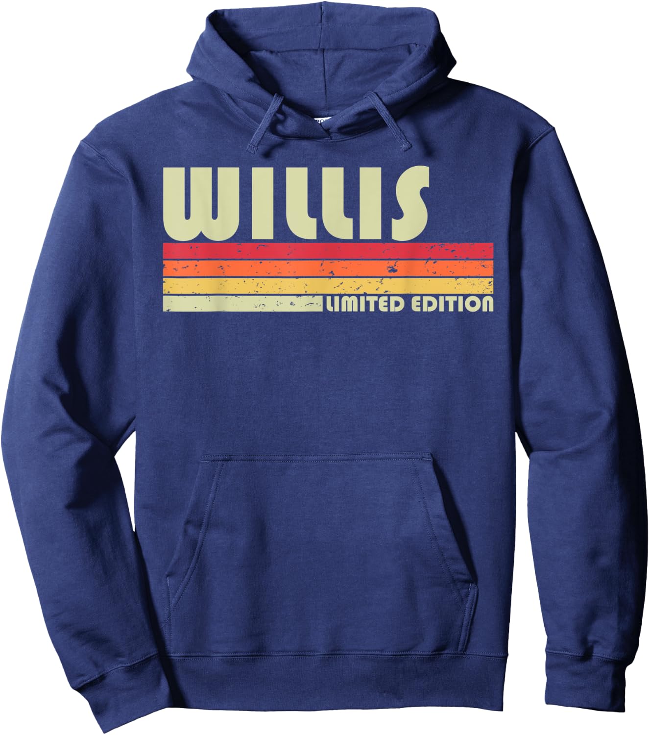 WILLIS Surname Funny Retro Vintage 80s 90s Birthday Reunion Hoodie - Hoodie | Navy