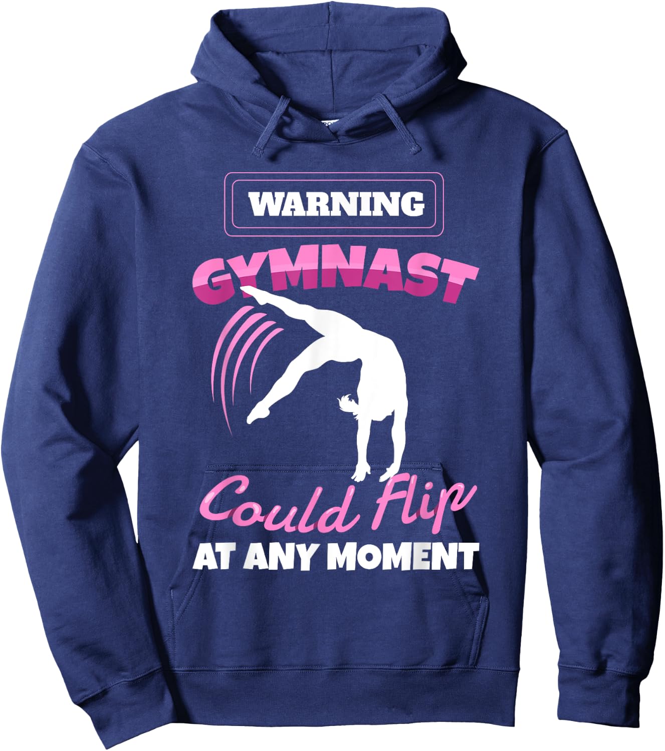 Warning Gymnast Could Flip At Any Moment Gift Girls Kids Hoodie - Hoodie | Navy