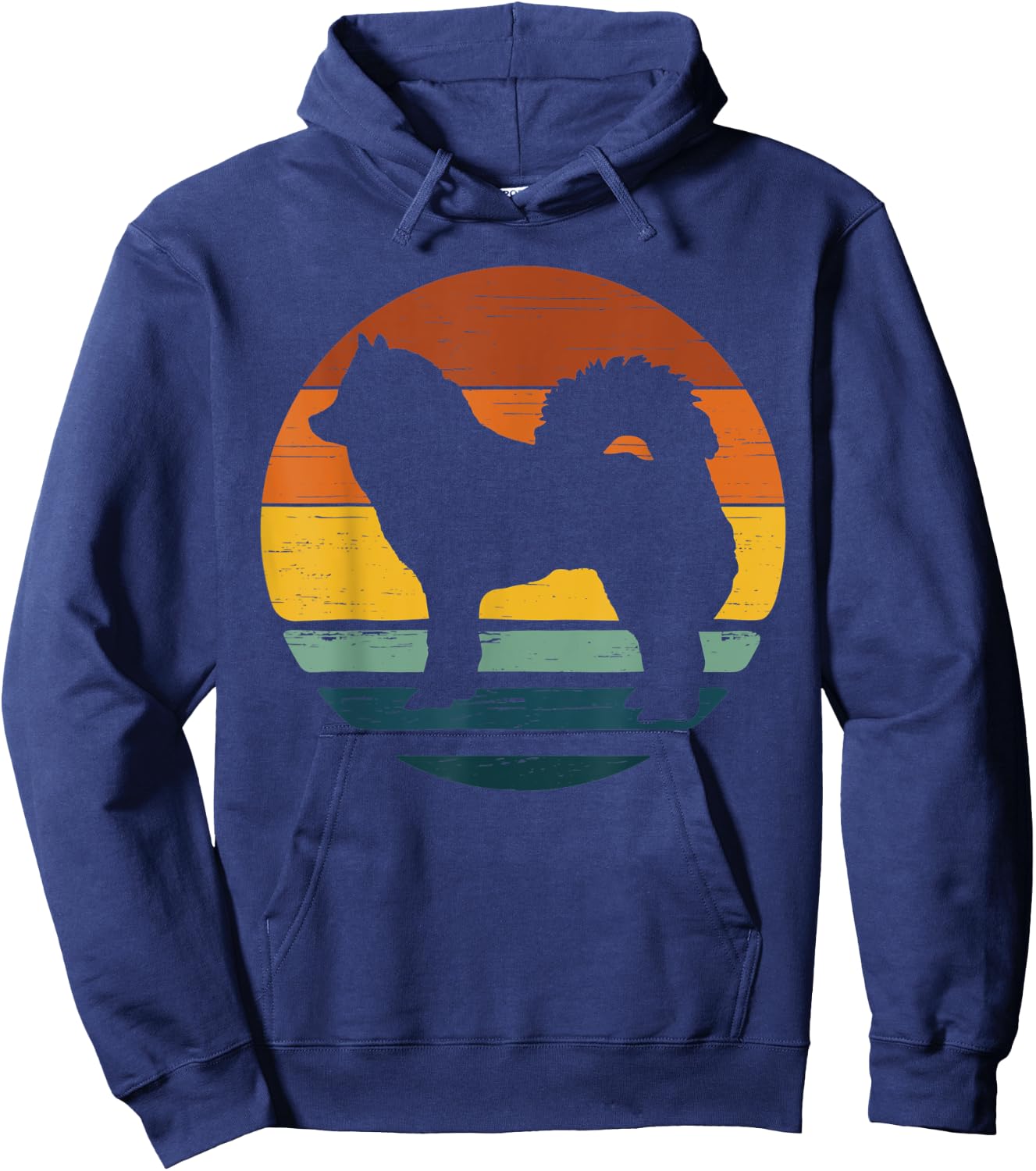 Eurasier Vintage Retro Mom Dad Dog Gift Hoodie - Hoodie | Navy
