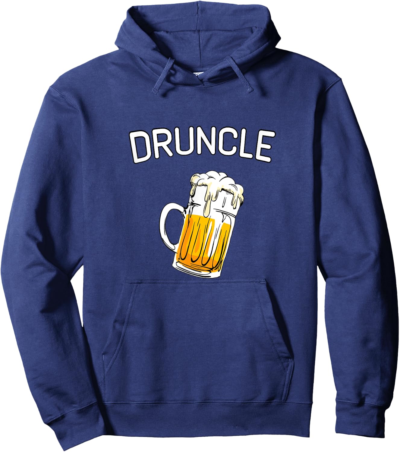 Druncle Beer Whiskey Drunk Uncle Funny Father Hoodie - Hoodie | Navy
