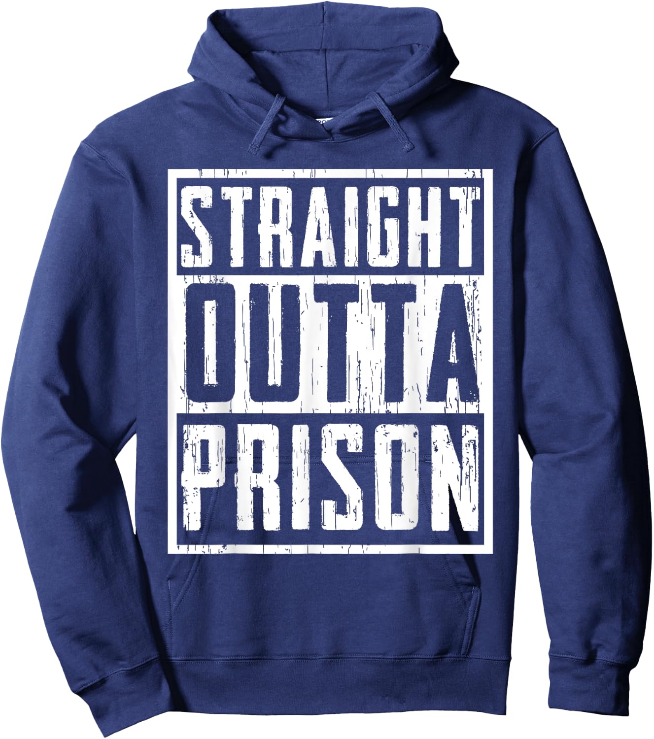 Funny Straight Outta Prison Gift Women Cool Prisoner Hoodie - Hoodie | Navy