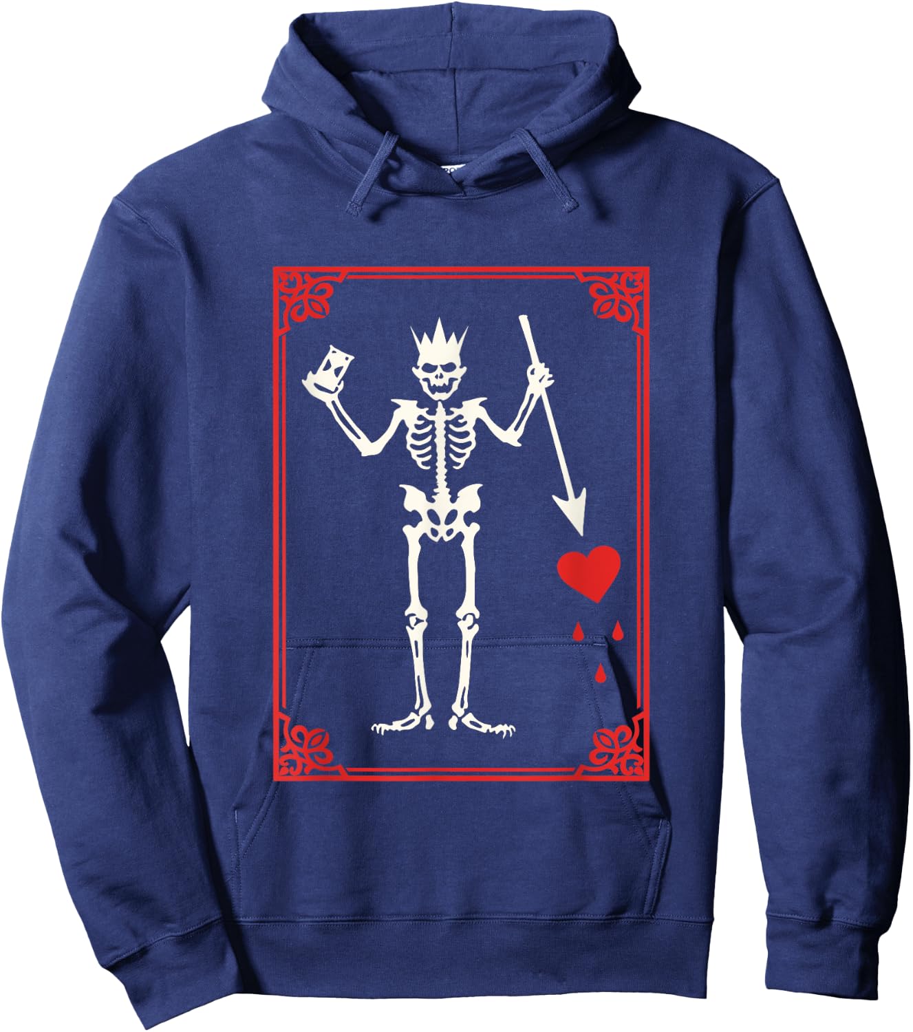 Blackbeard The Pirate Battle Flag Jolly Roger Military Hoodie - Hoodie | Navy