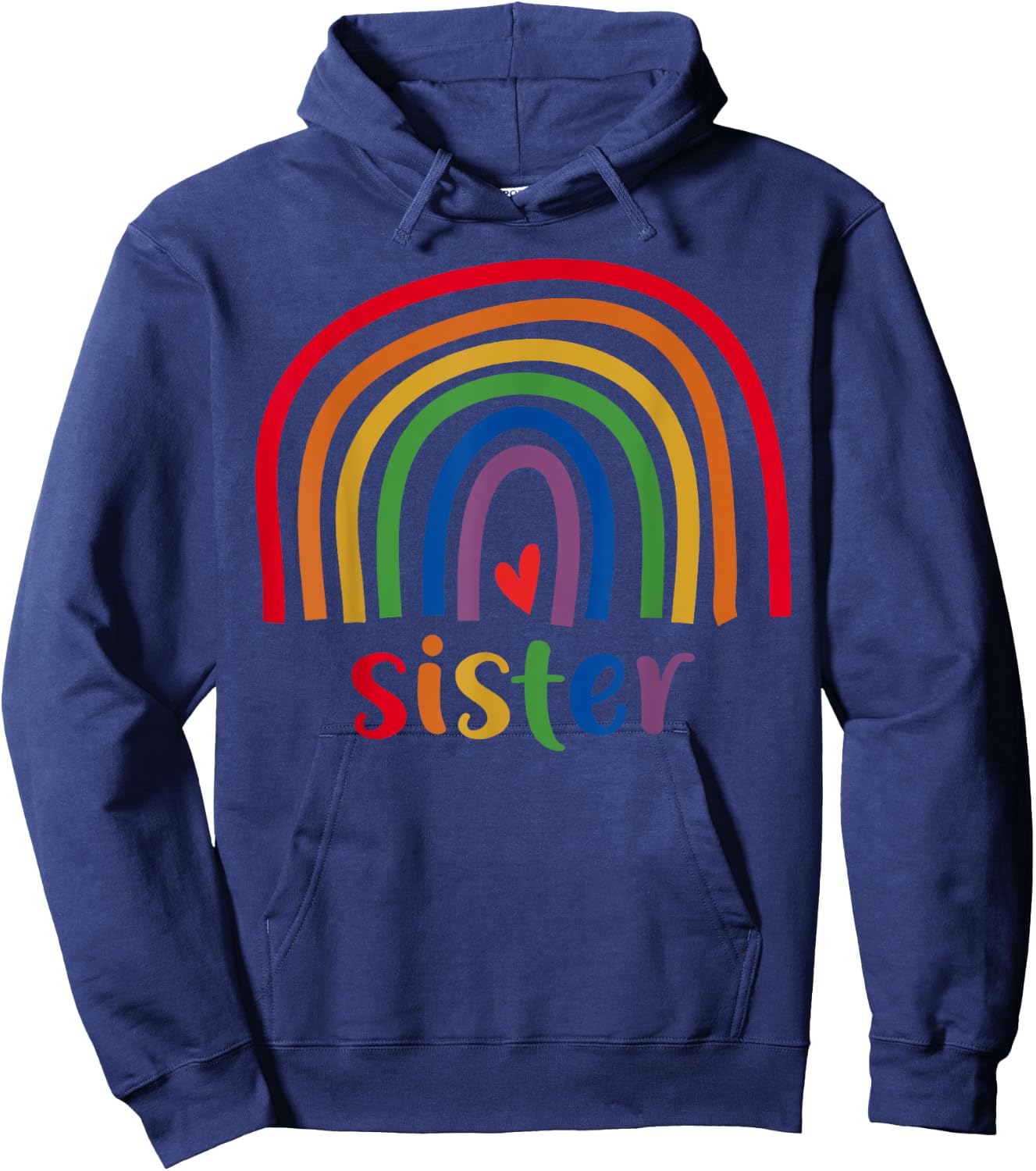 Sister Rainbow Gifts Men Family Matching Birthday Hoodie - Hoodie | Navy