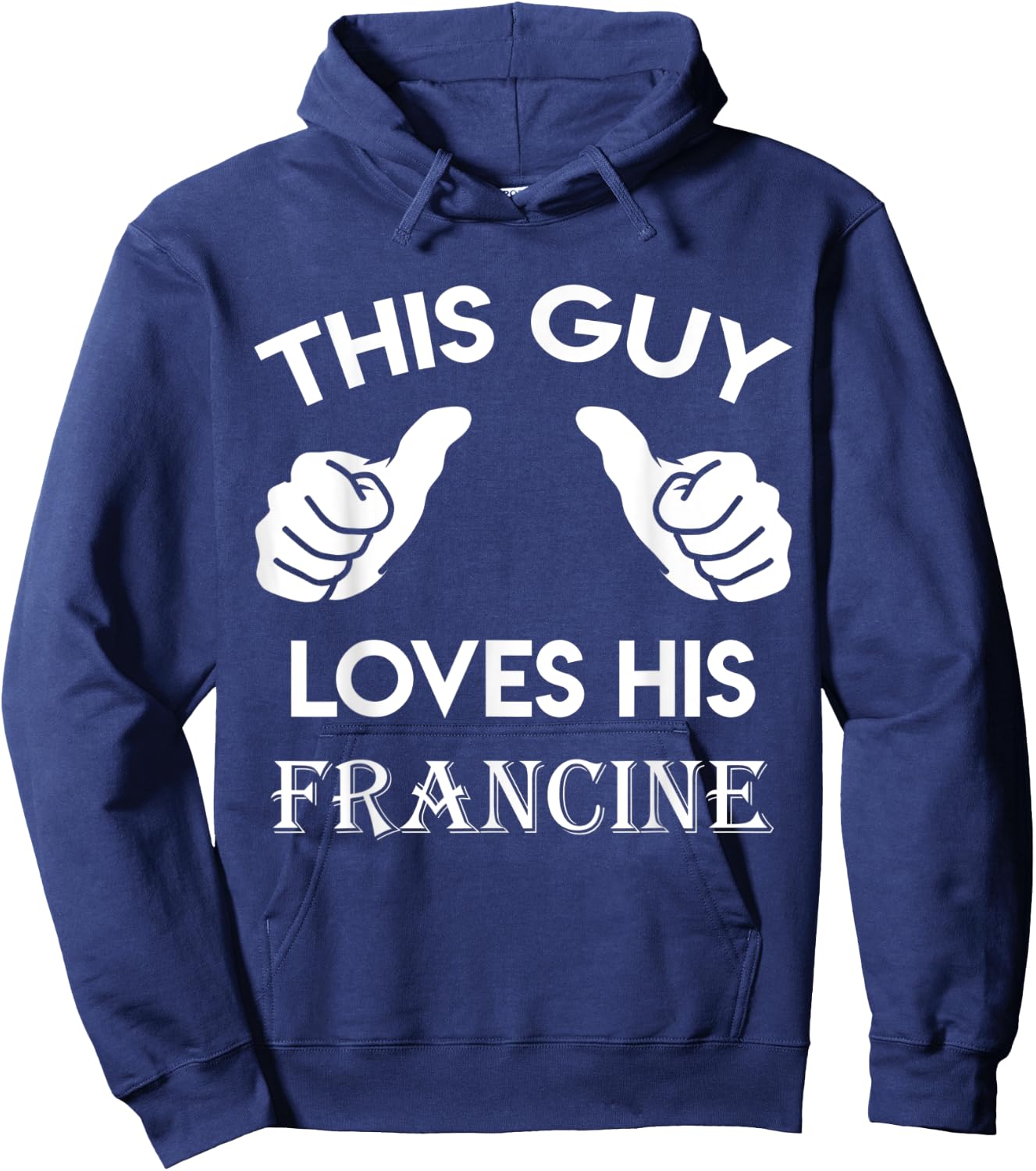 This guy loves his FRANCINE gift valentine heart belongs 3 Hoodie - Hoodie | Navy