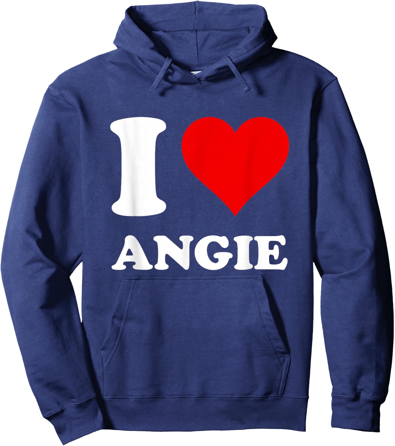 Red Heart I Love Angie Hoodie - Hoodie | Navy