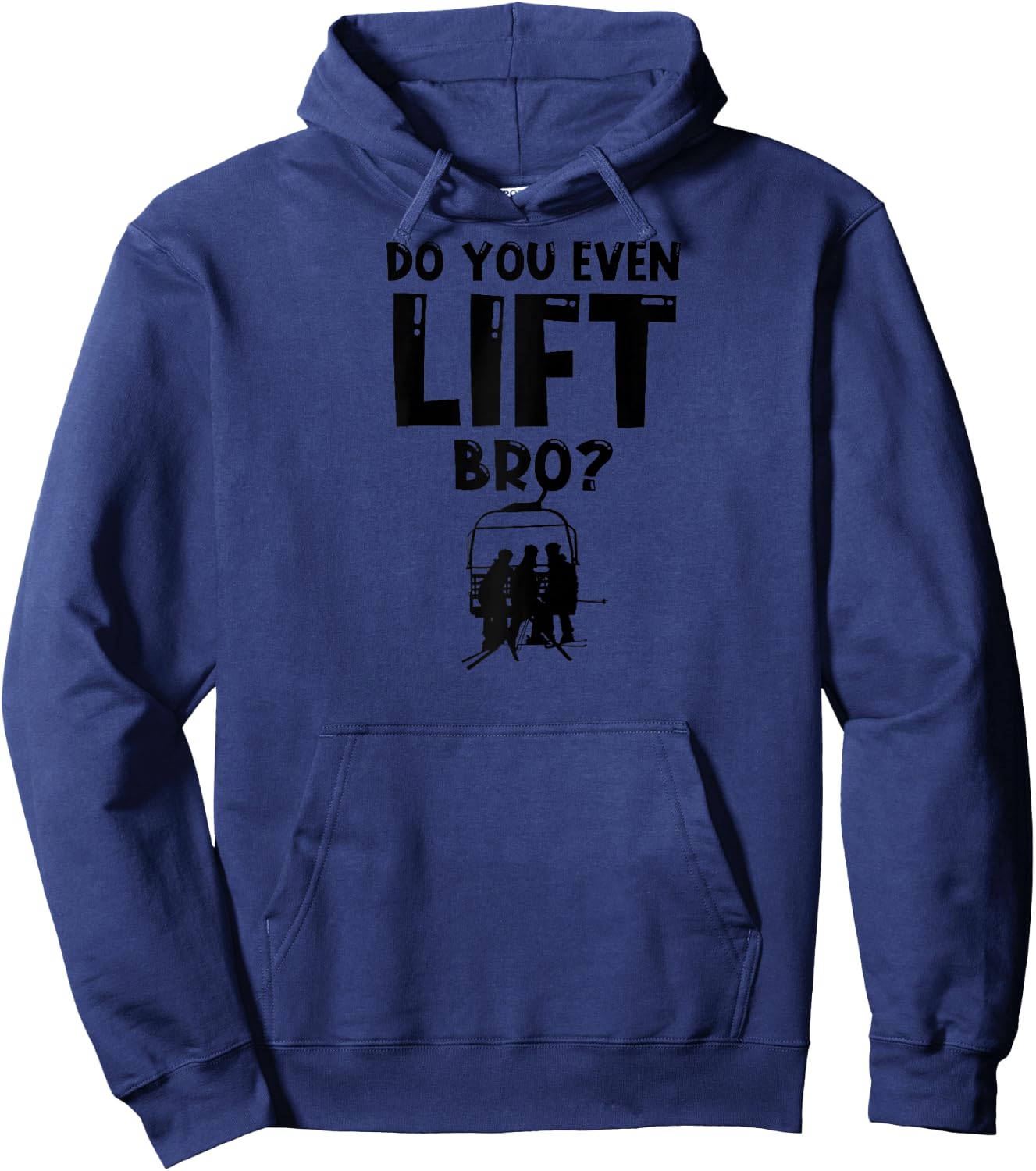Skier Heartbeat Ski Raglan Baseball Hoodie - Hoodie | Navy