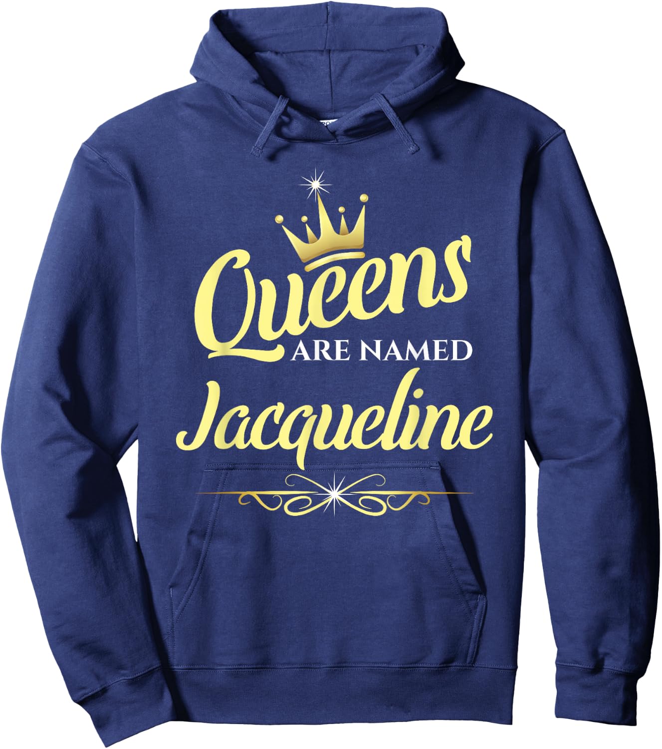 Queens Are Named Jacqueline Hoodie - Hoodie | Navy