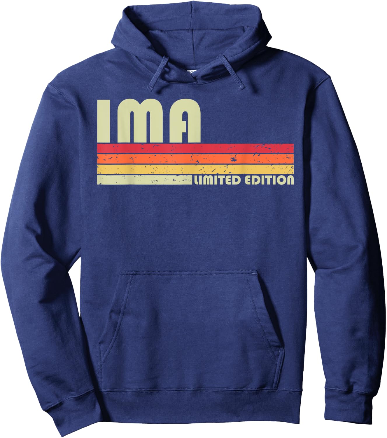 IMA Name Personalized Retro Vintage 80s 90s Birthday Hoodie - Hoodie | Navy