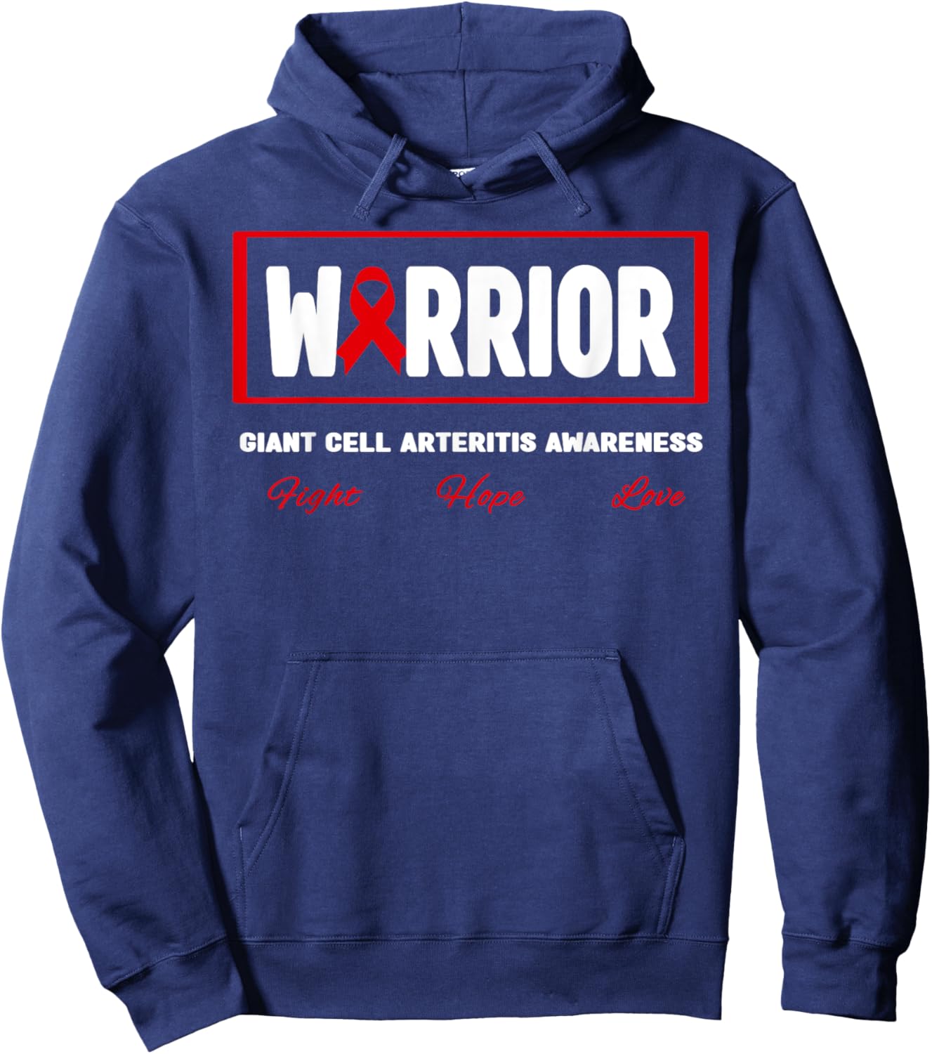 GCA Awareness Warrior Shirt - Giant Cell Arteritis Awareness Hoodie - Hoodie | Navy