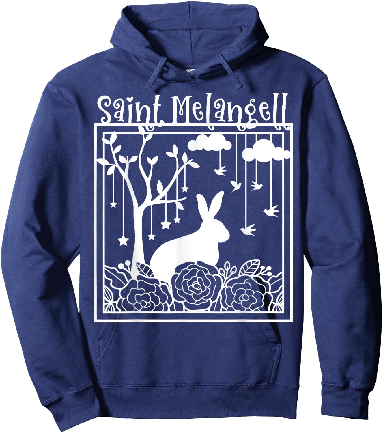 St Melangell Hares Rabbit Owner Catholic Hoodie - Hoodie | Navy