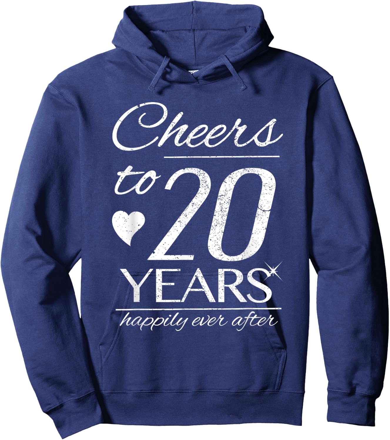 Cheers To 20 Years Married Couples 20th Wedding Anniversary Hoodie - Hoodie | Navy