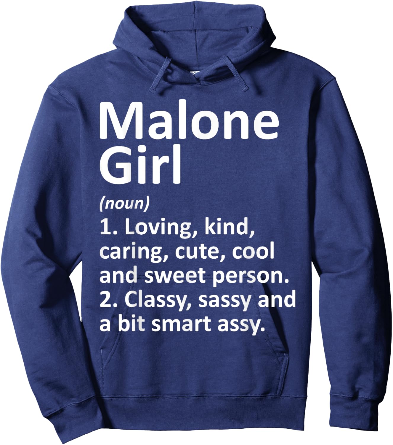 MALONE GIRL NY NEW YORK Funny City Home Roots Gift Hoodie - Hoodie | Navy