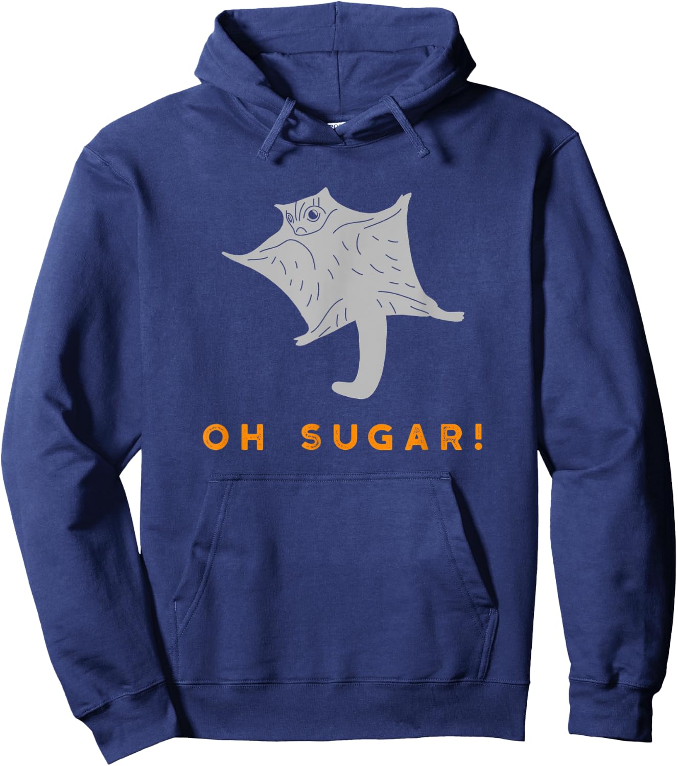 Oh Sugar! Funny Flying Sugar Glider Graphic Hoodie - Hoodie | Navy