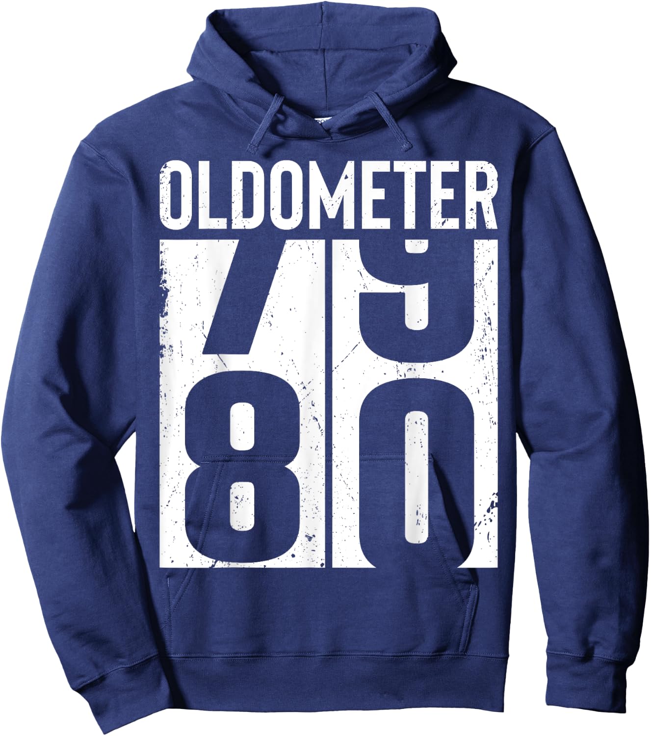Funny 80 Years Old 80th Birthday Odometer Oldometer Men Hoodie - Hoodie | Navy