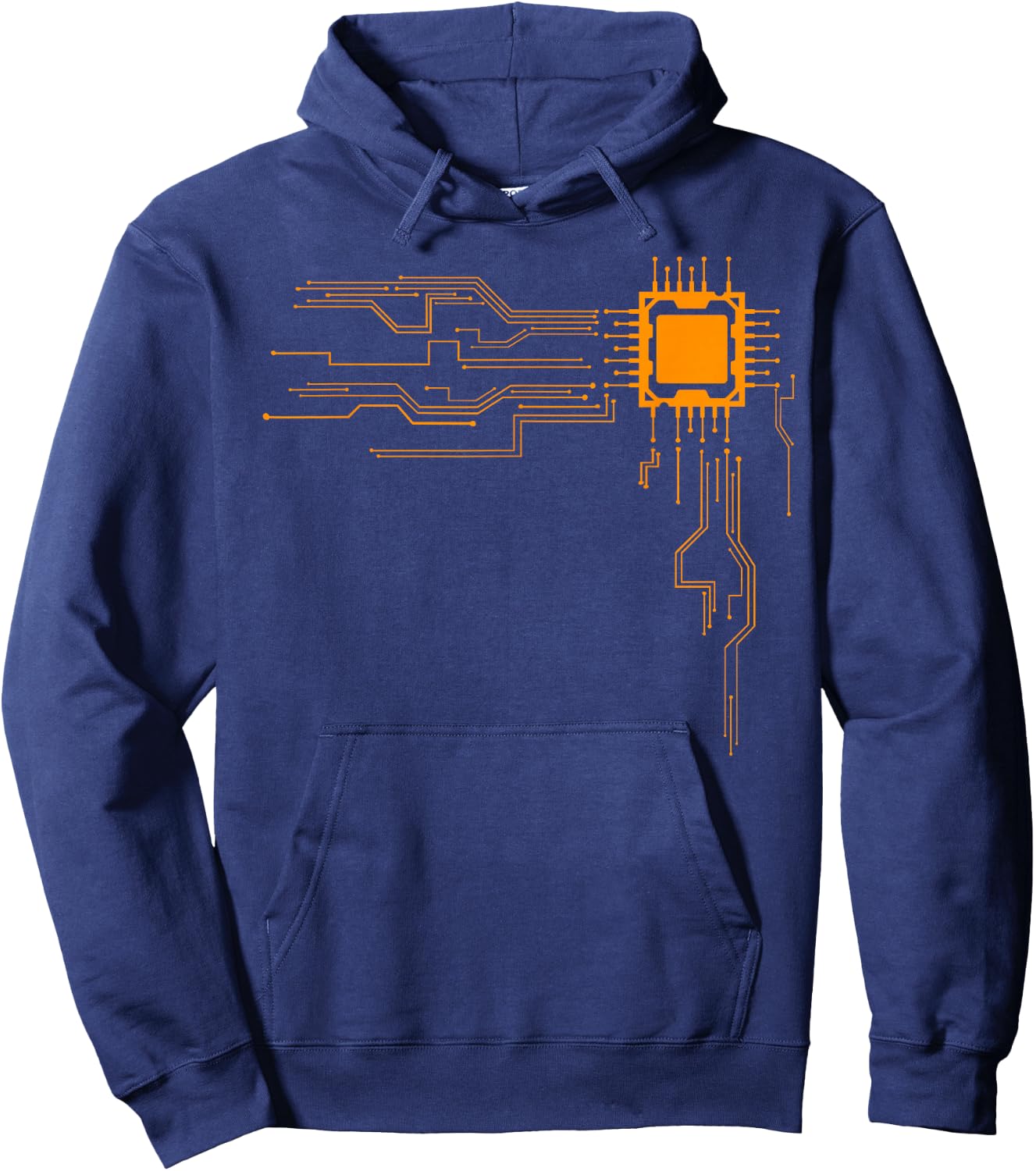 Funny Computer Geek Nerd Gift Cool Computer Core Circuit Hoodie - Hoodie | Navy