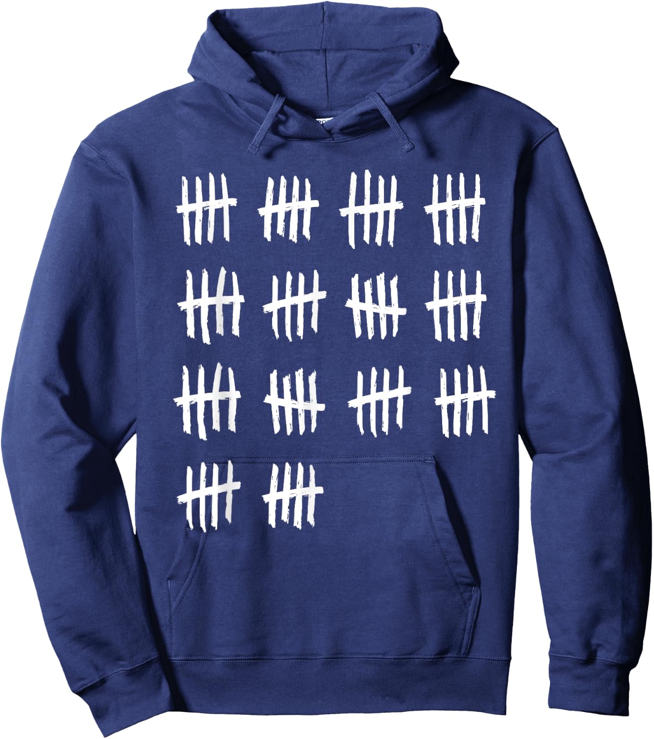 70th Birthday Outfit 70 Years Old Tally Marks Anniversary Hoodie - Hoodie | Navy