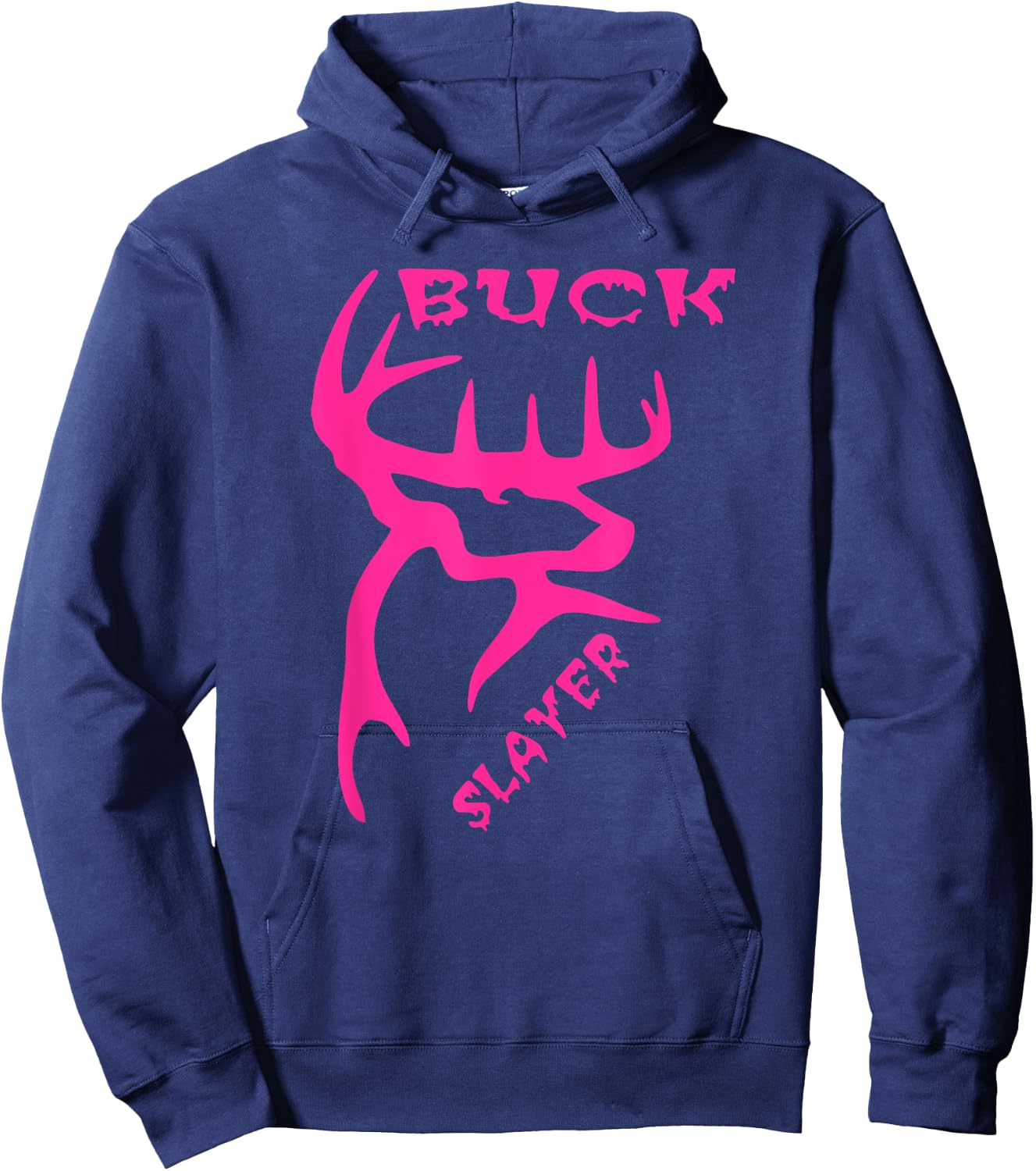 Buck Slayer Whitetail Deer Hoodie - Hoodie | Navy