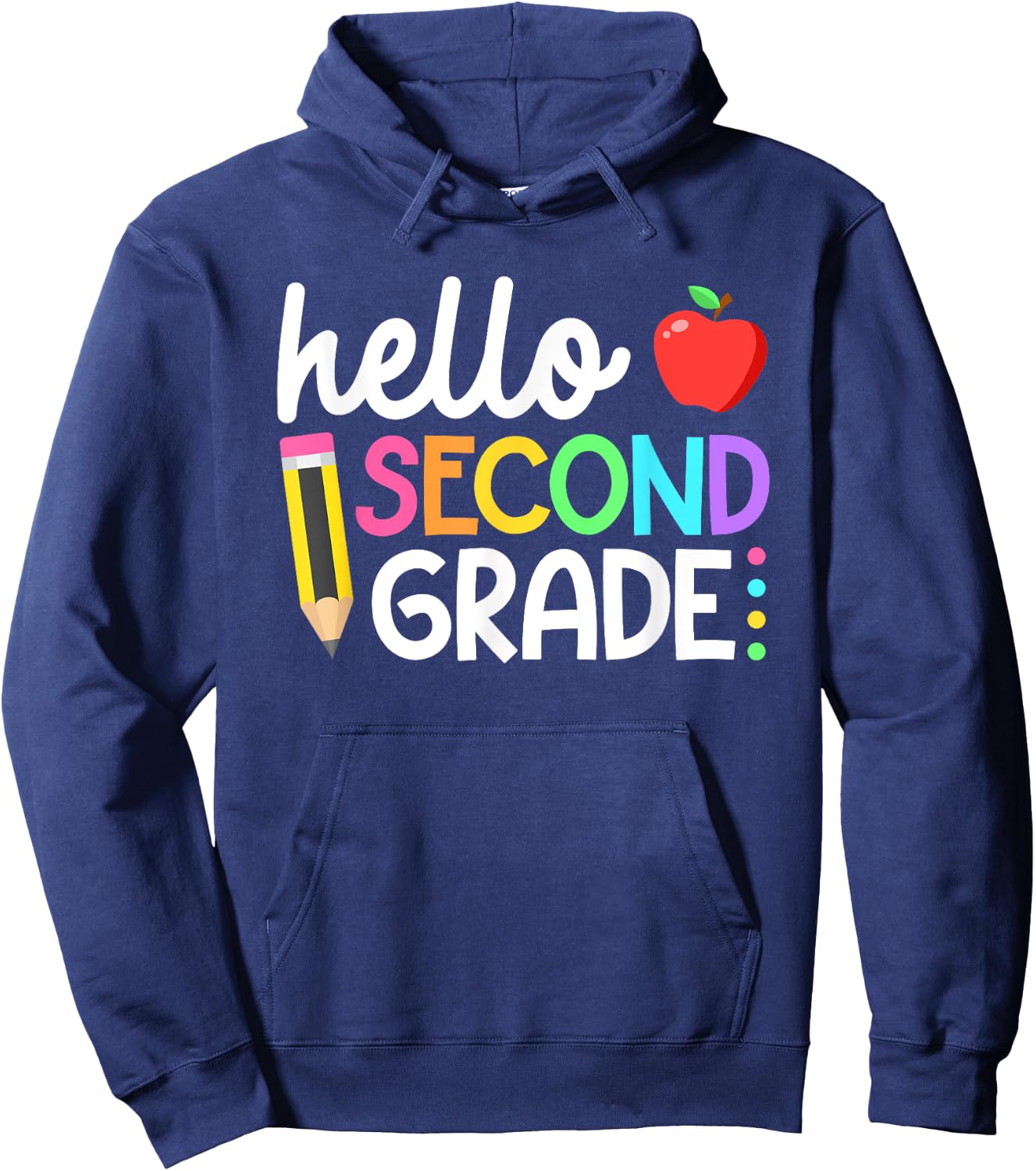 Hello Second Grade Team 2nd Grade Back to School Teacher Kid Hoodie - Hoodie | Navy