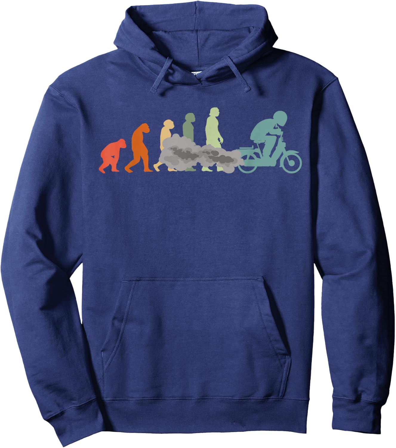 Moped Bike Mofas Moped Evolution Motorcycle Vintage Moped Hoodie - Hoodie | Navy