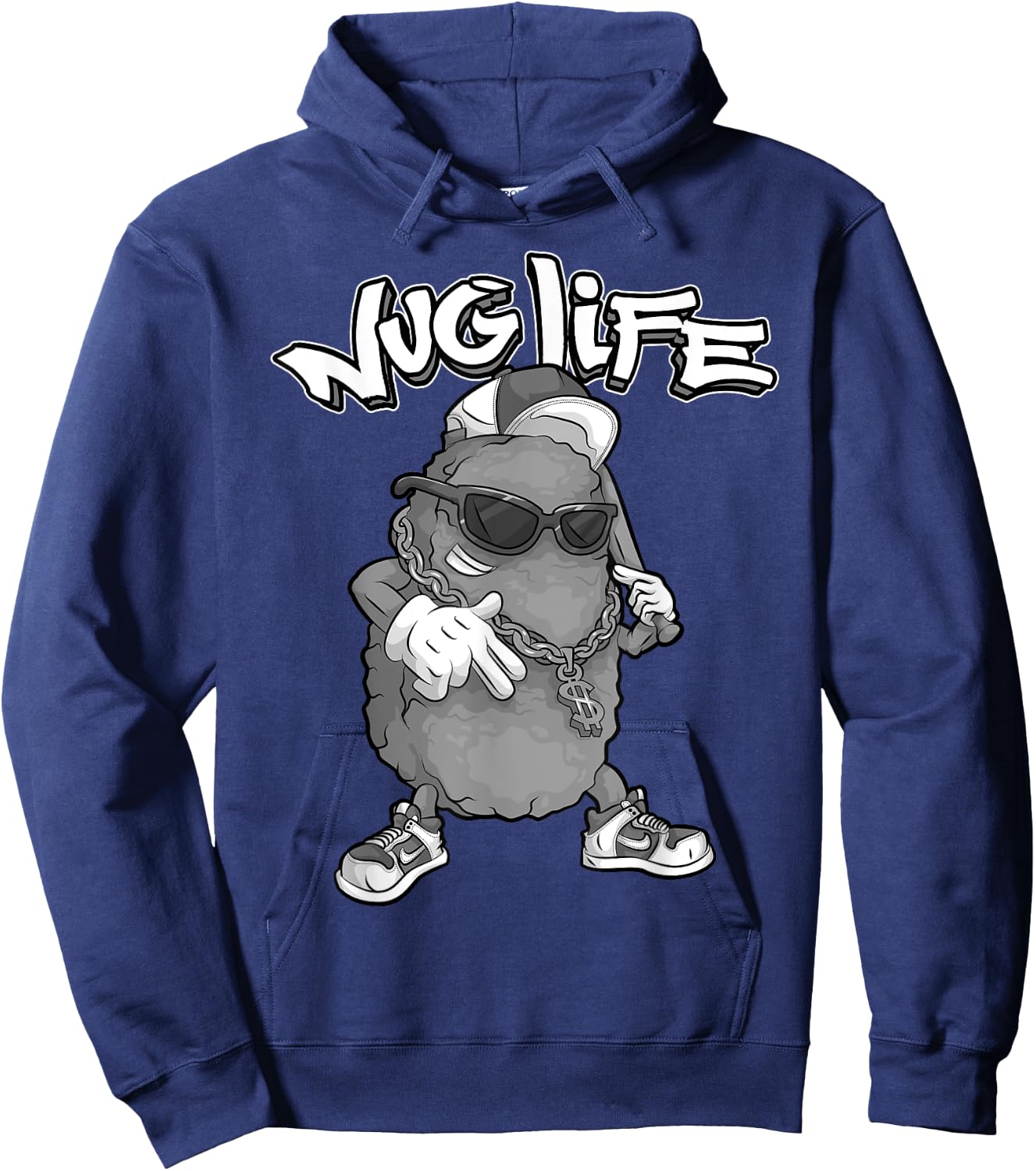 Funny Nug Life Gift | Cute Chicken Nuggets Lover Men Women Hoodie - Hoodie | Navy