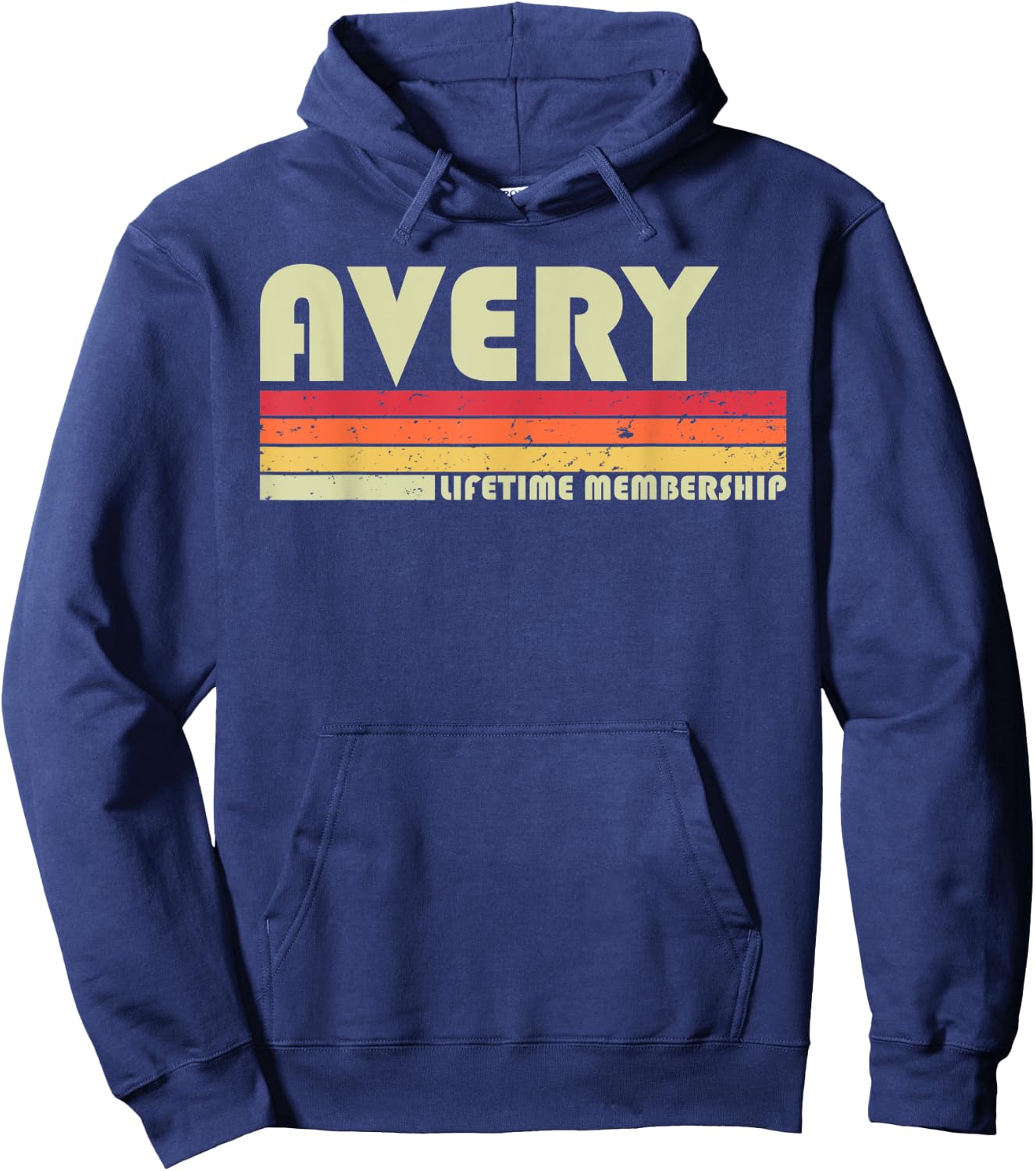 AVERY Surname Funny Retro Vintage 80s 90s Birthday Reunion Hoodie - Hoodie | Navy