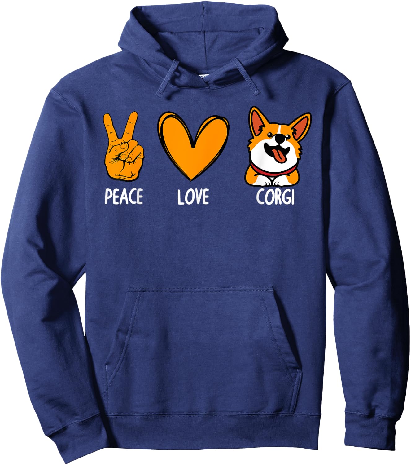 Funny Corgi Design Women Kids Puppy Corgi Dog Lover Hoodie - Hoodie | Navy