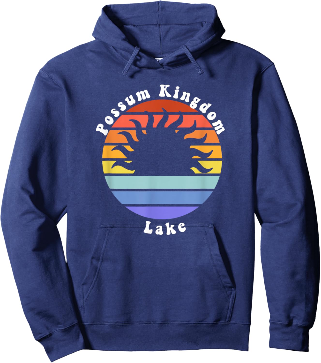 Possum Kingdom Lake Texas TX Sunrise Souvenir Vacation Hoodie - Hoodie | Navy