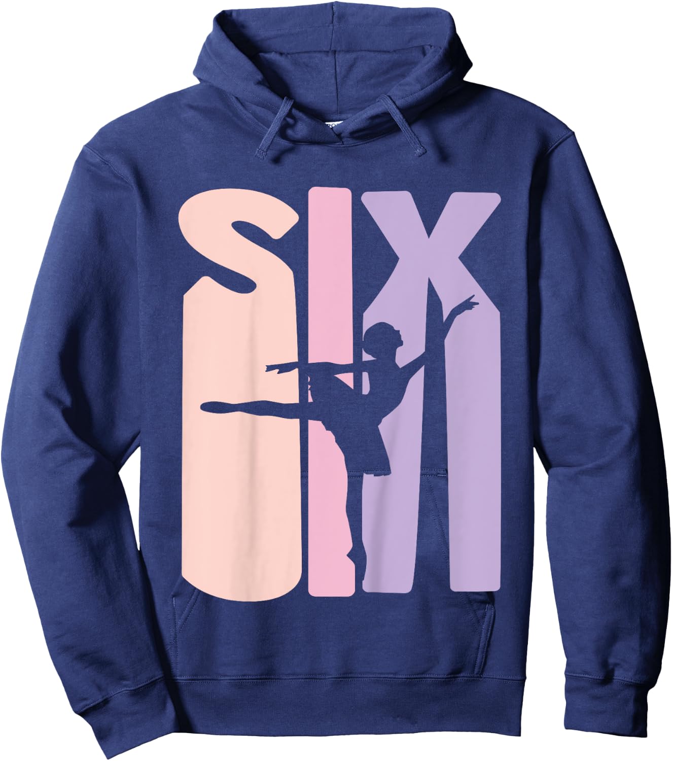 6th Birthday Gift Ballet Dancer 6 Years old Ballerina Girl Hoodie - Hoodie | Navy