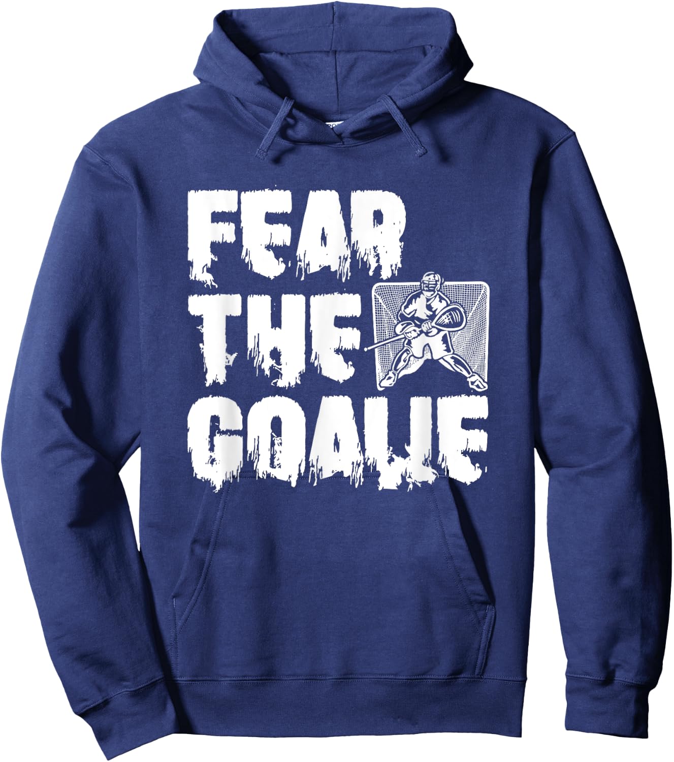 Lacrosse Goalkeeper Funny Lax Player Stick Lacrosse Goalie Hoodie - Hoodie | Navy