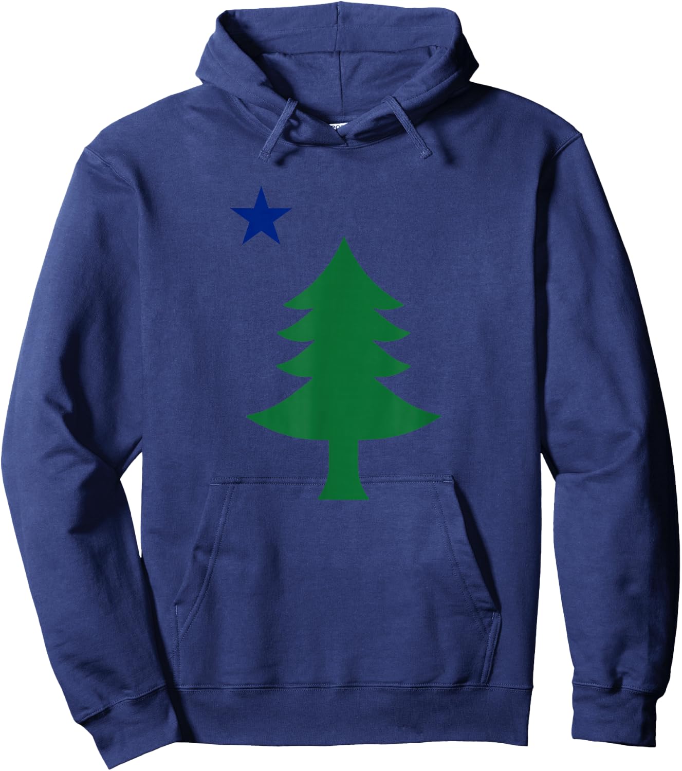 Maine Pine Tree State Flag Vintage USA America Souvenir Hoodie - Hoodie | Navy