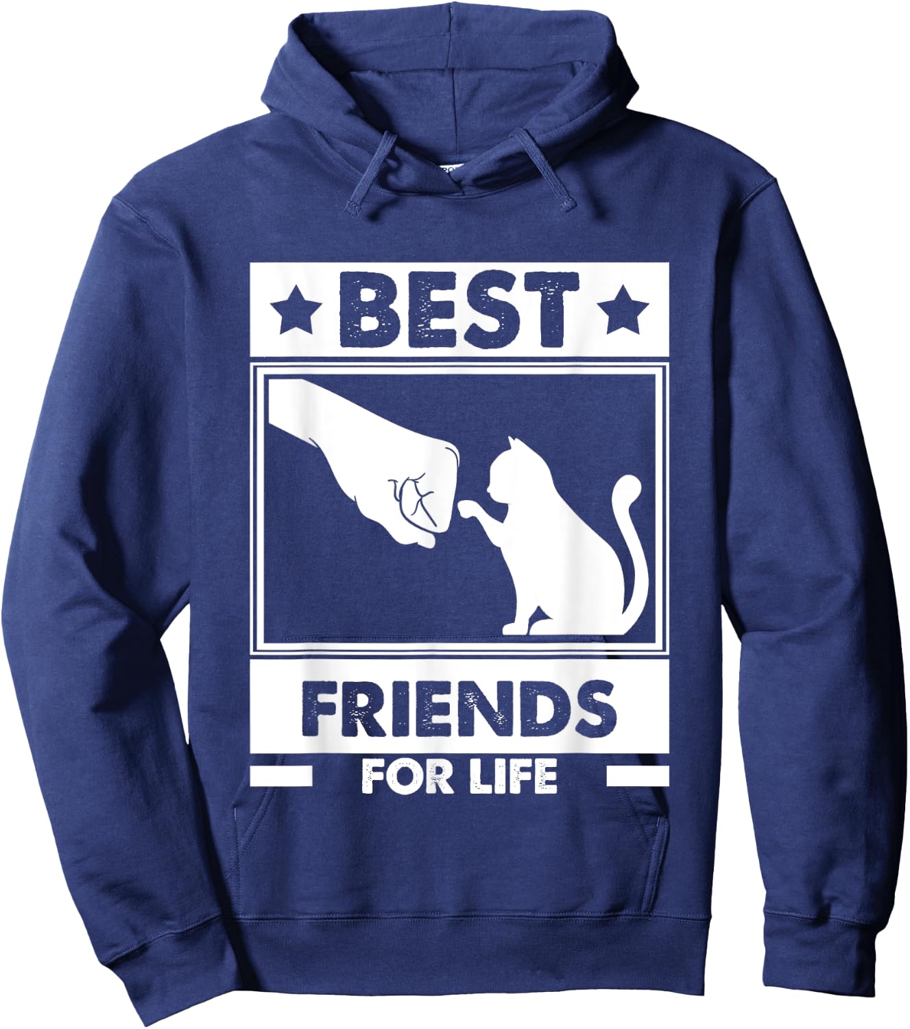 Cats Best Friends For Life Cat Best Friend Cat Women Girls Kids Hoodie - Hoodie | Navy