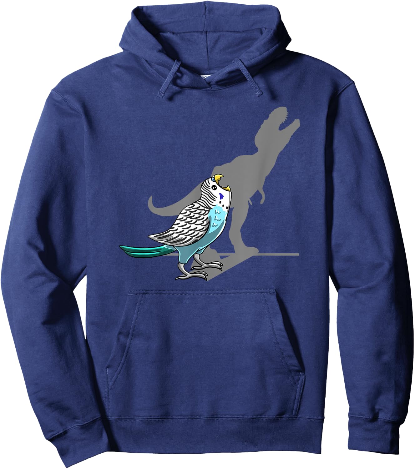 T-Rex Budgerigar Shadow Budgie Parakeet Pet Bird Lover Gift Hoodie - Hoodie | Navy