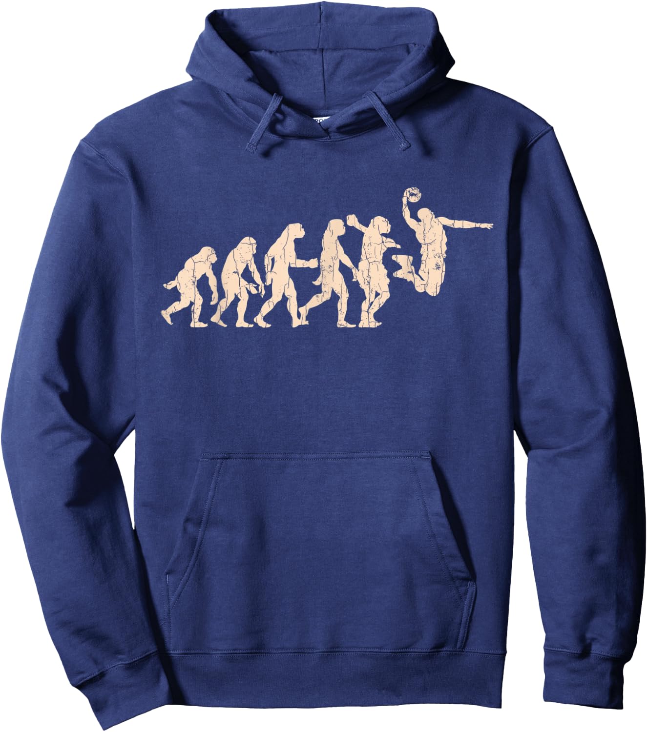 Vintage Retro Basketball-Player Evolution Gift Basketball Hoodie - Hoodie | Navy