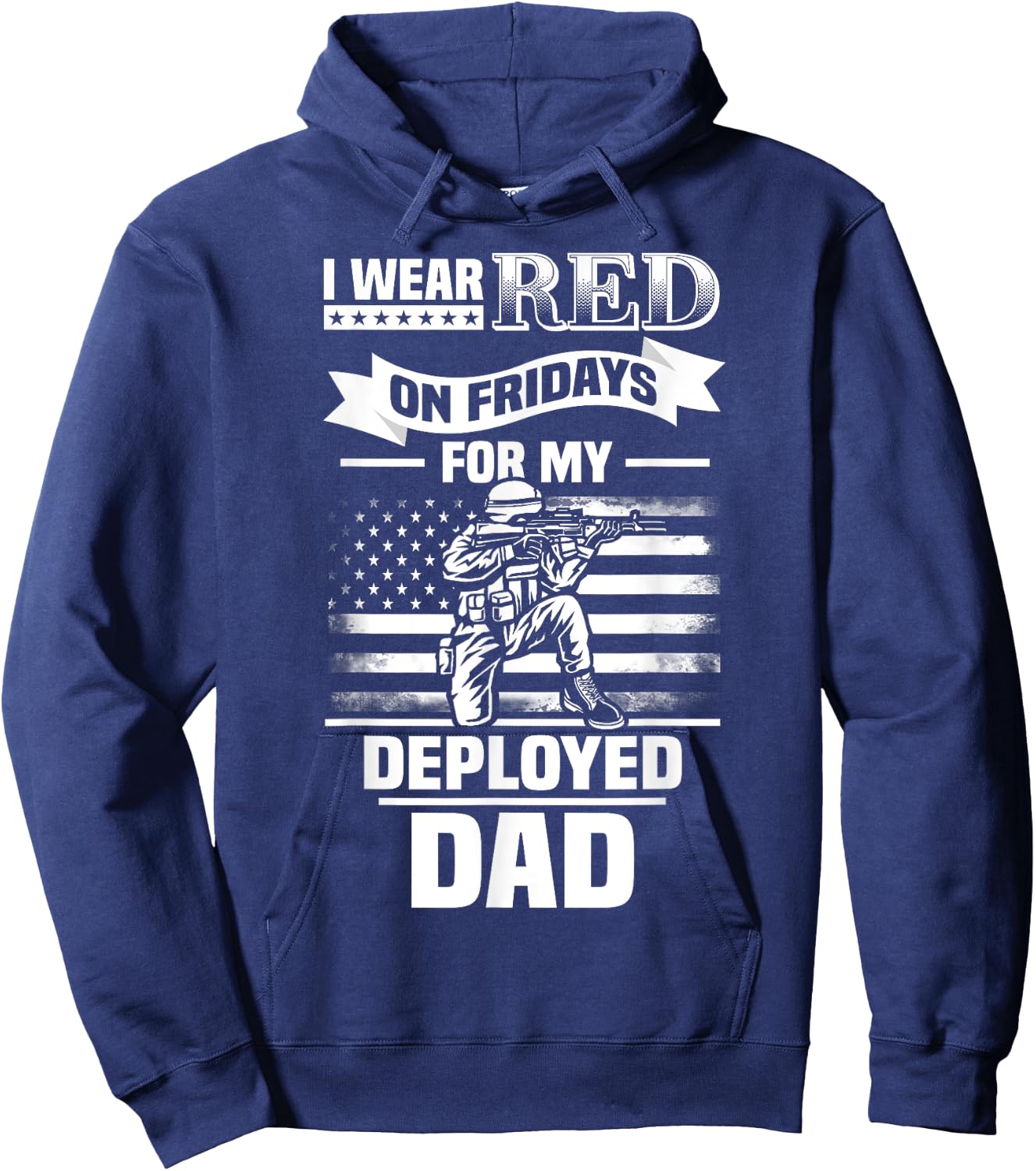 Red Friday For My Dad Military Father Deployed Daddy Hoodie - Hoodie | Navy