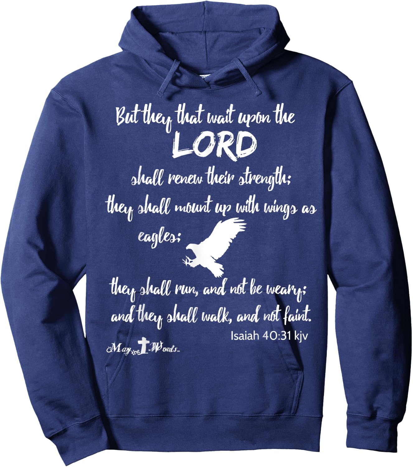 But they that wait upon the Lord Isaiah 40:31 wh Christian Hoodie - Hoodie | Navy