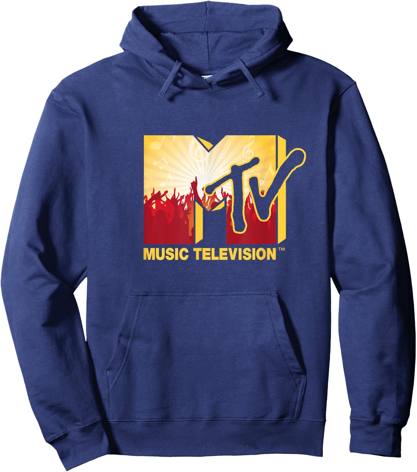 Mademark x MTV - The official MTV Logo with a cool cheering party music crowd Hoodie - Hoodie | Navy