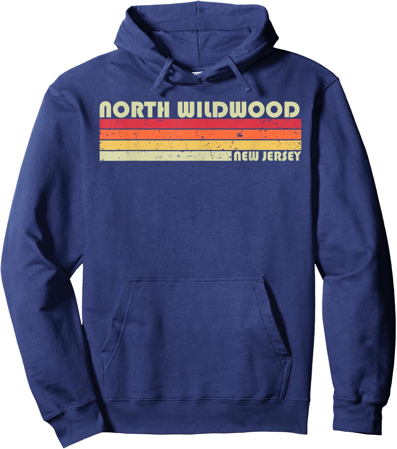 NORTH WILDWOOD NJ NEW JERSEY Funny City Home Root Gift Retro Hoodie - Hoodie | Navy