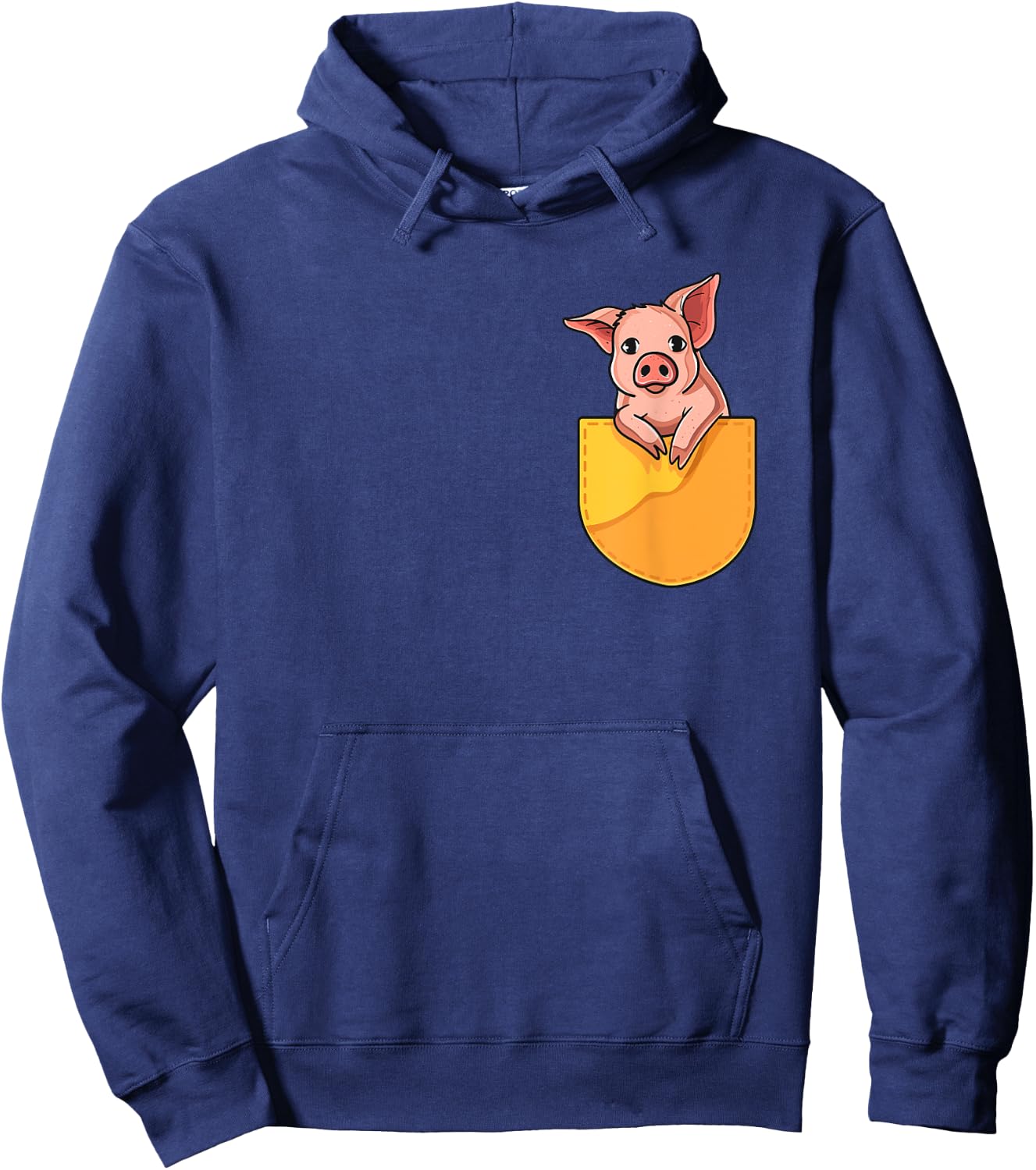 Pink Pig in Your Pocket Adorable Sassy Cute Piggy Design Hoodie - Hoodie | Navy