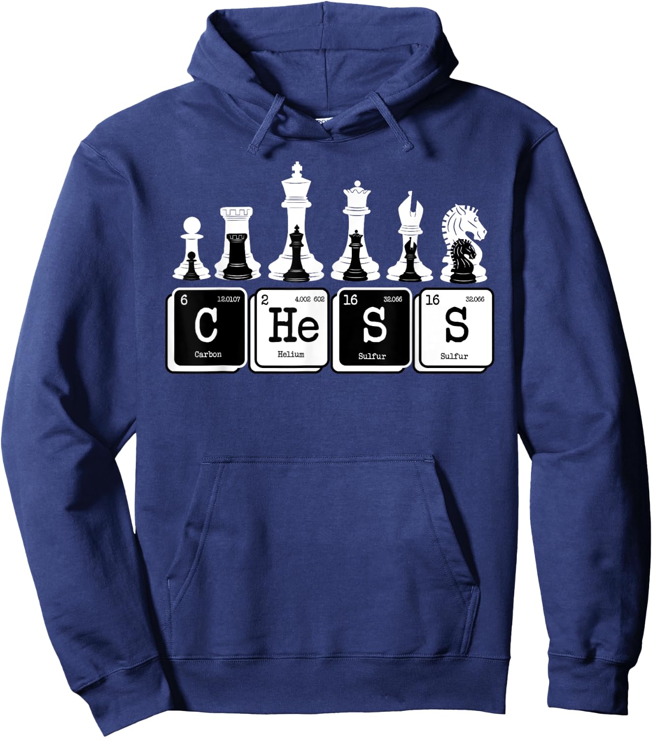 Funny Chess Set Pieces Periodic Table Board Game Player Gift Small Hoodie - Hoodie | Navy