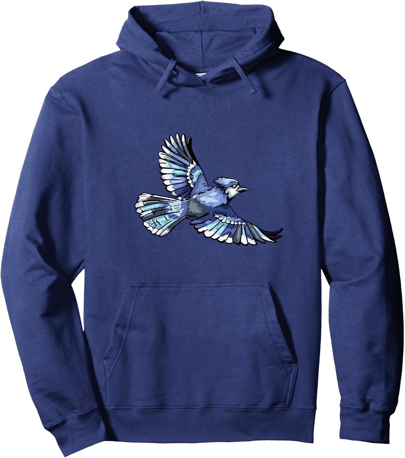 Flying Blue Jay Bird Ornithologist Hoodie - Hoodie | Navy
