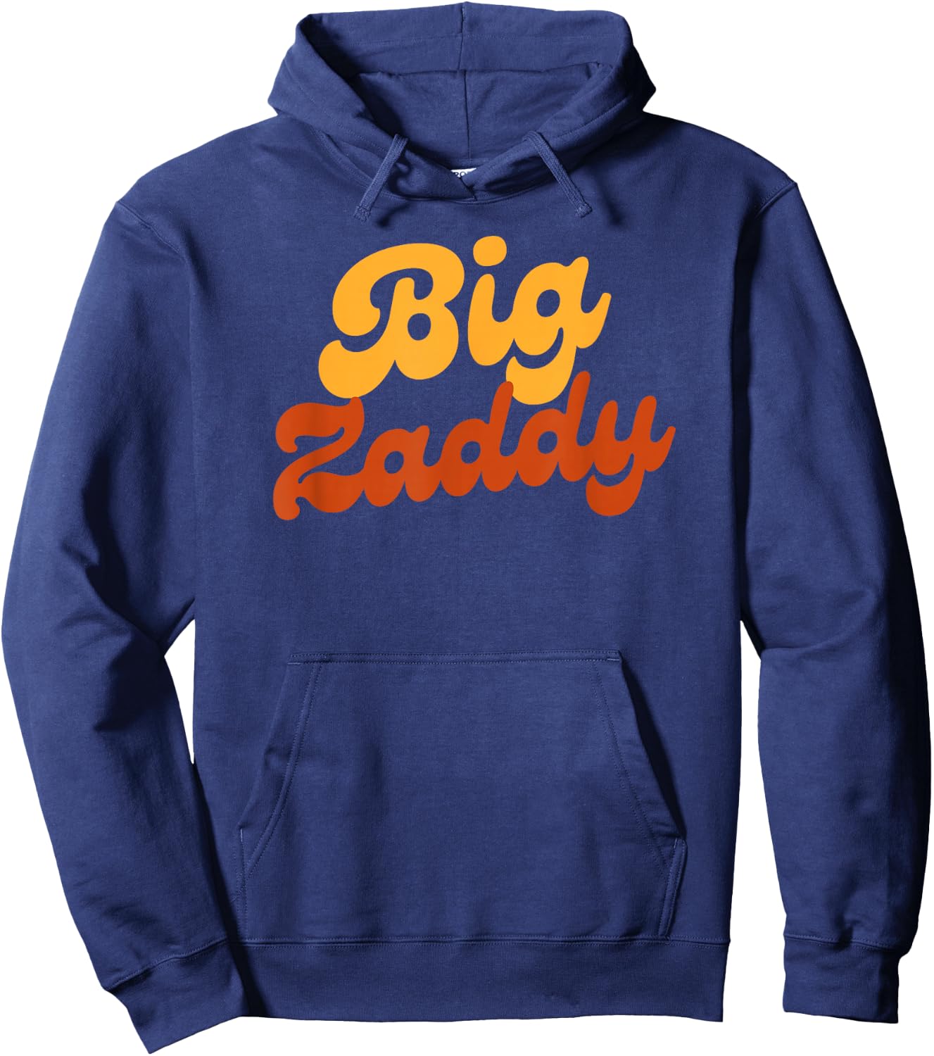 Big Zaddy, Fathers Day Gift Present, Retro style Hoodie - Hoodie | Navy