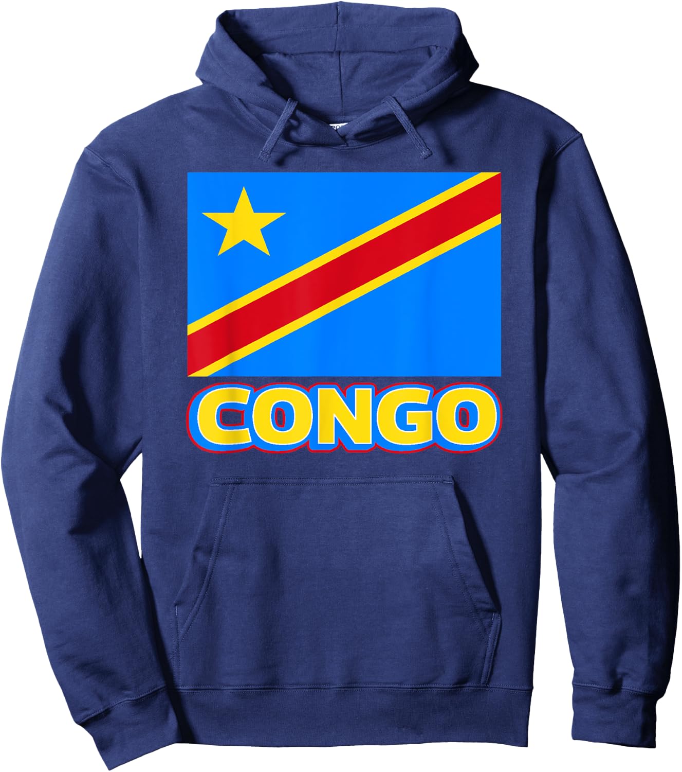 Congolese Flag Of The DRC African Men Women Kids Congo Hoodie - Hoodie | Navy