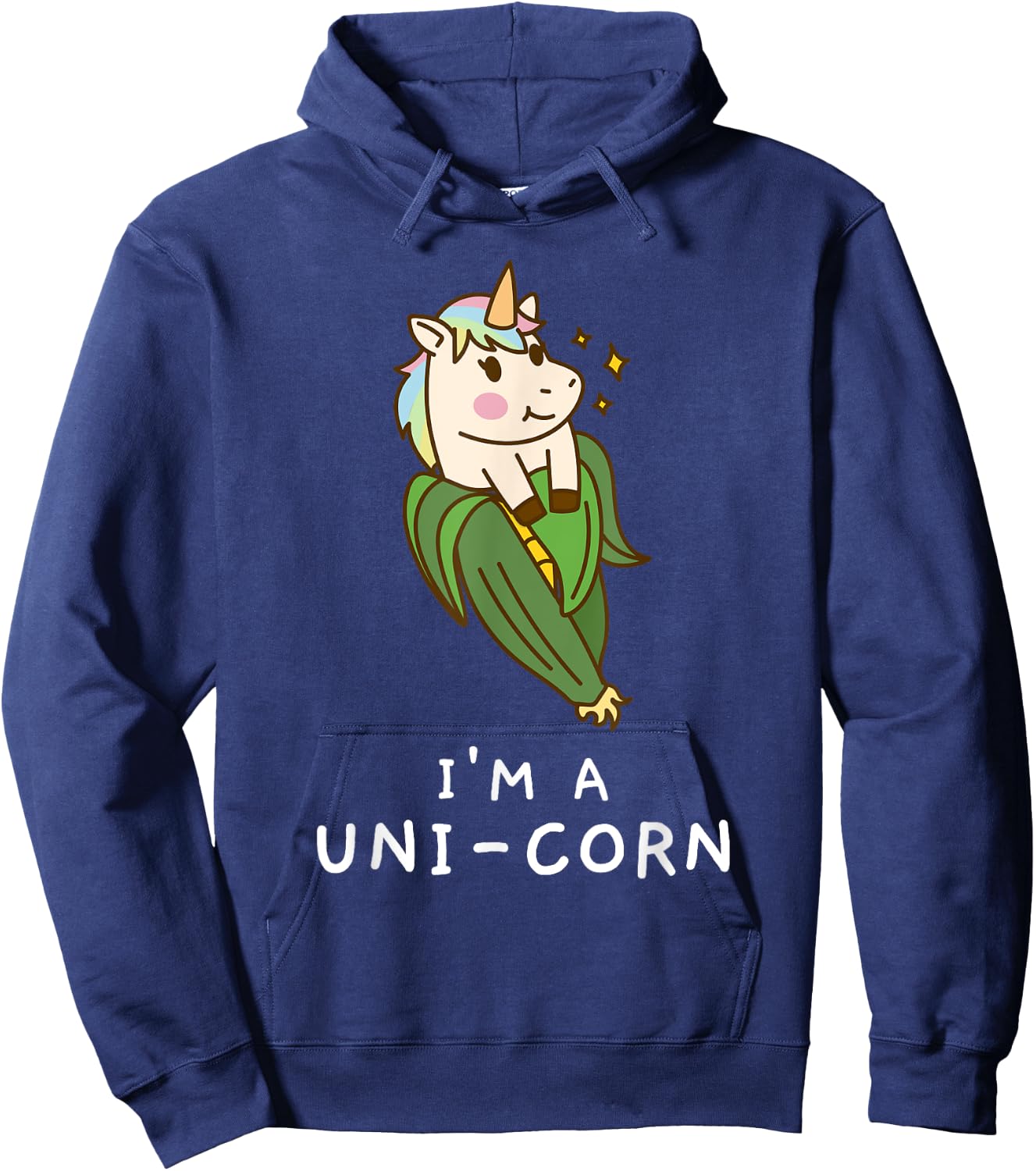 Funny Unicorn Corn Pajamas Girls Kids Farmer Gifts Hoodie - Hoodie | Navy